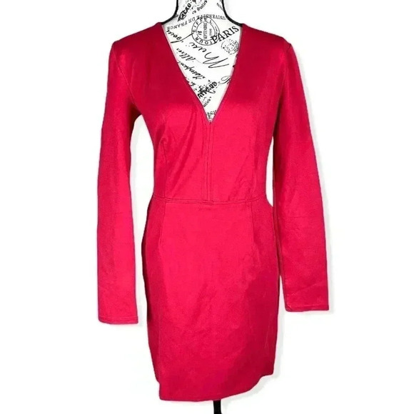 Love X Design, V-neck Sheath dress, Red, size small - Picture 1 of 4